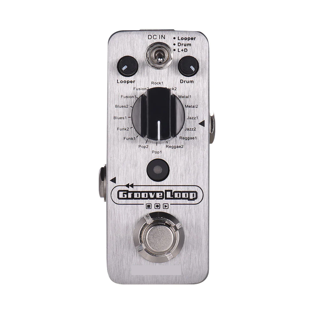 Grooves Loop Drum Machine & Looper Pedal 3 Modes Max. 20min Recording Time Tap Tempo True Bypass Full Metal Shell