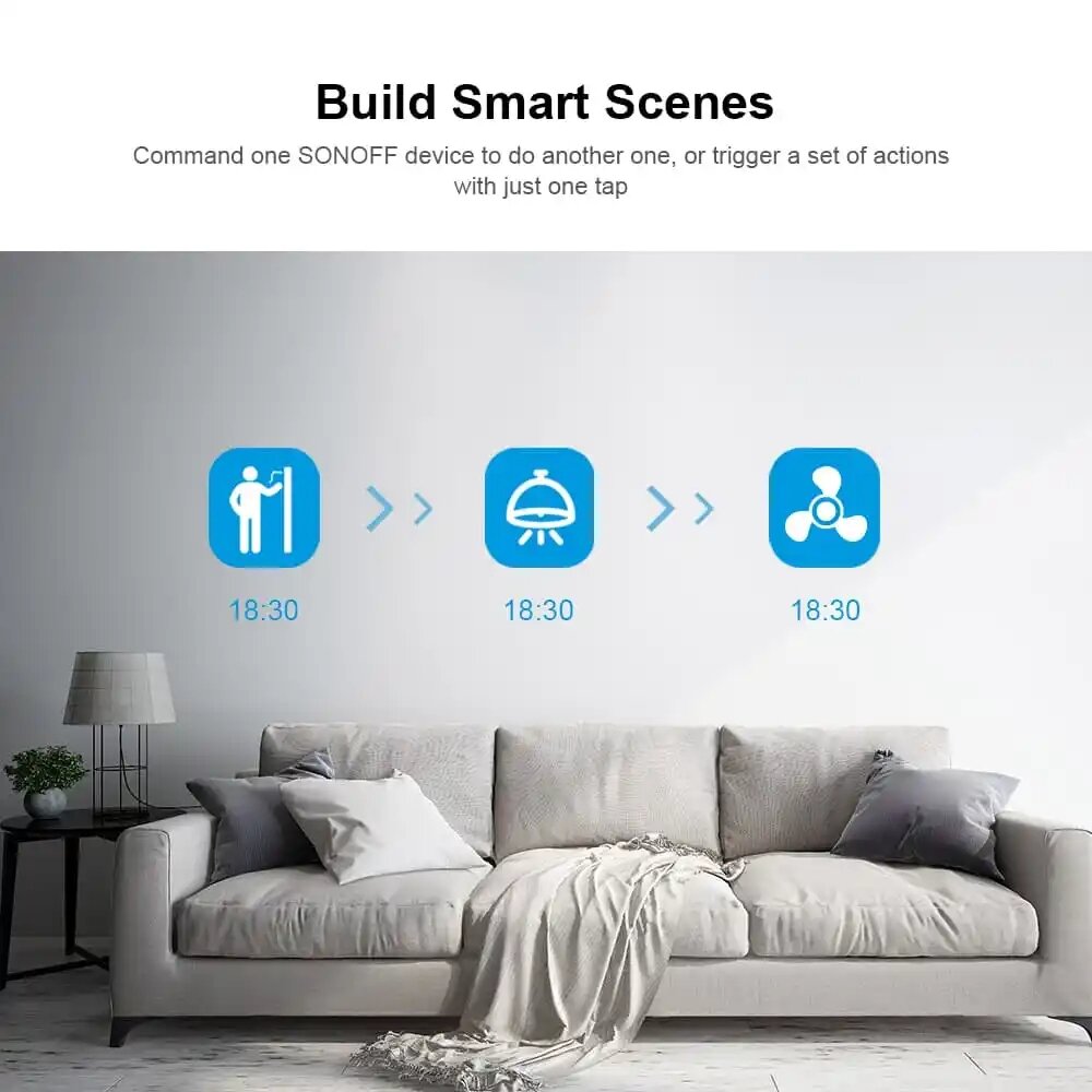 WiFi Ceiling Fan And Light Controller 100-120V eWeLink APP/ 433MHz RF Remote Control Smart Home Works Alexa