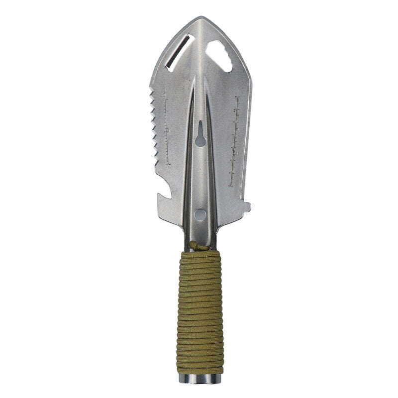 7-in-1 Tactical Shovel EDC Multifunction Survival Spade Peeler Saw Bottle Opener Screwdriver Hexagonal Wrench Camping Emergency Tools