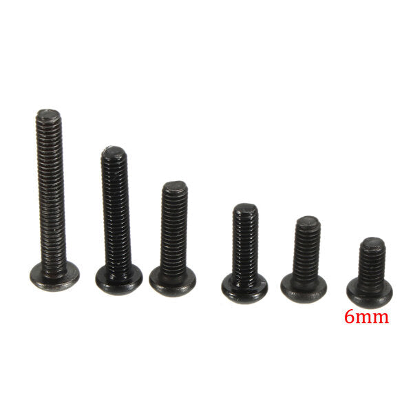 M3CH1 100Pcs M3 Carbon Steel Button Head Hex Socket Cap Screw Bolt Metric Allen Bolt