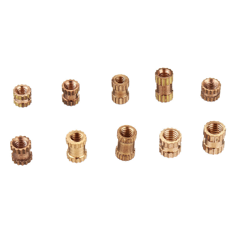 500Pcs M2/M2.5/M3 Metric Threaded Brass Knurl Round Insert Nut Assortment Set