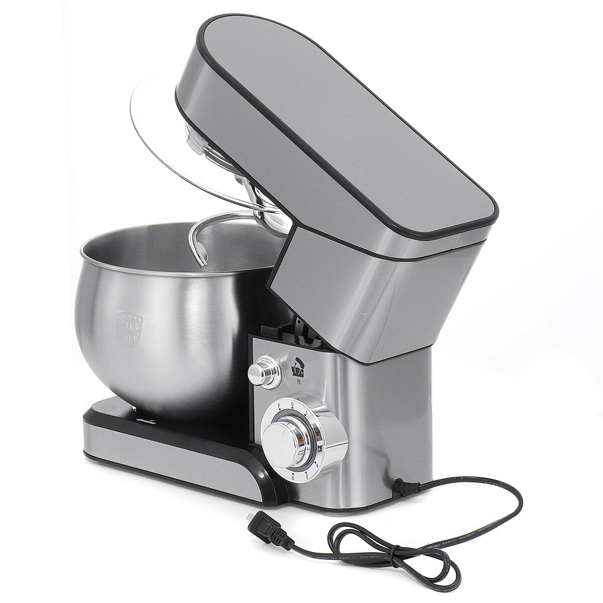 5L 1200W Electric 6 Speed Cake Stand Mixer Food Mixing Bowl Beater Dough Blender