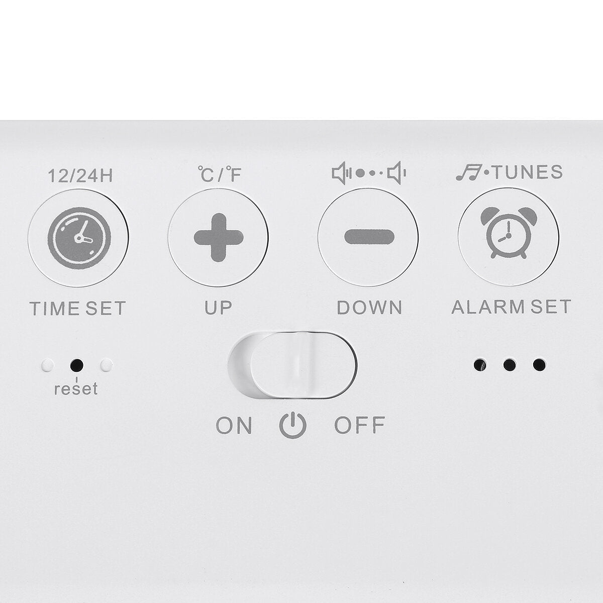 5V 1A Digital Mirror Music LED Clock with Voice Control Two sets of Alarm Switches