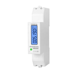 AC 230V 5-100A Power Meter Household Heavy Load Single Phase 2 Wire Wattmeter LCD Digital With Backlight Display DIN Rail