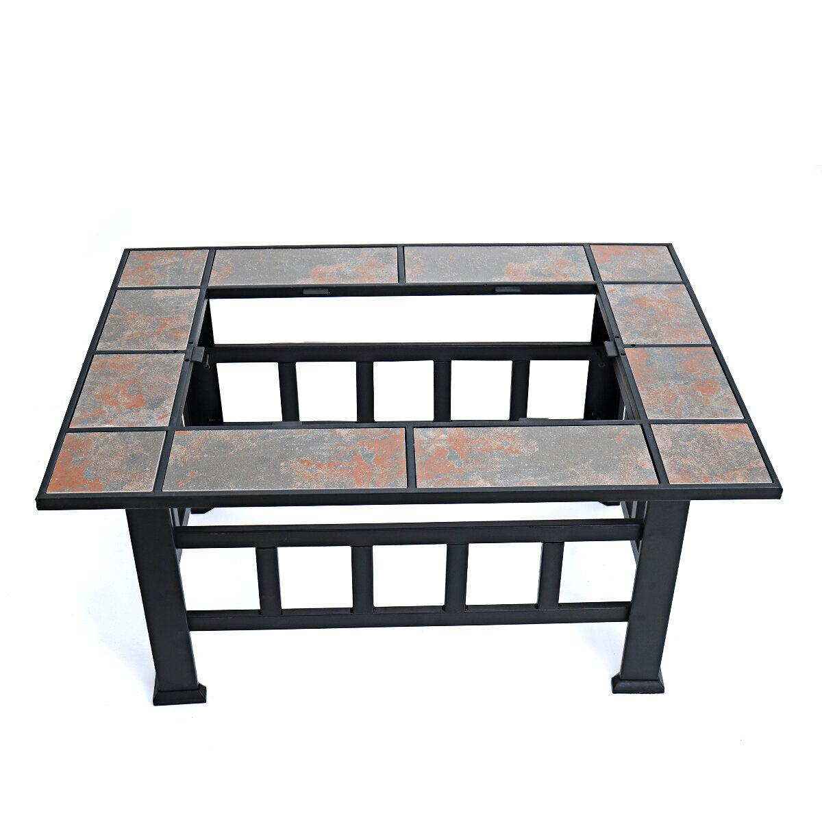 37inch Metal Fire Pit BBQ Grill Patio Garden Backyard Stove with Brazier Cover Outdoor Camping Picnic