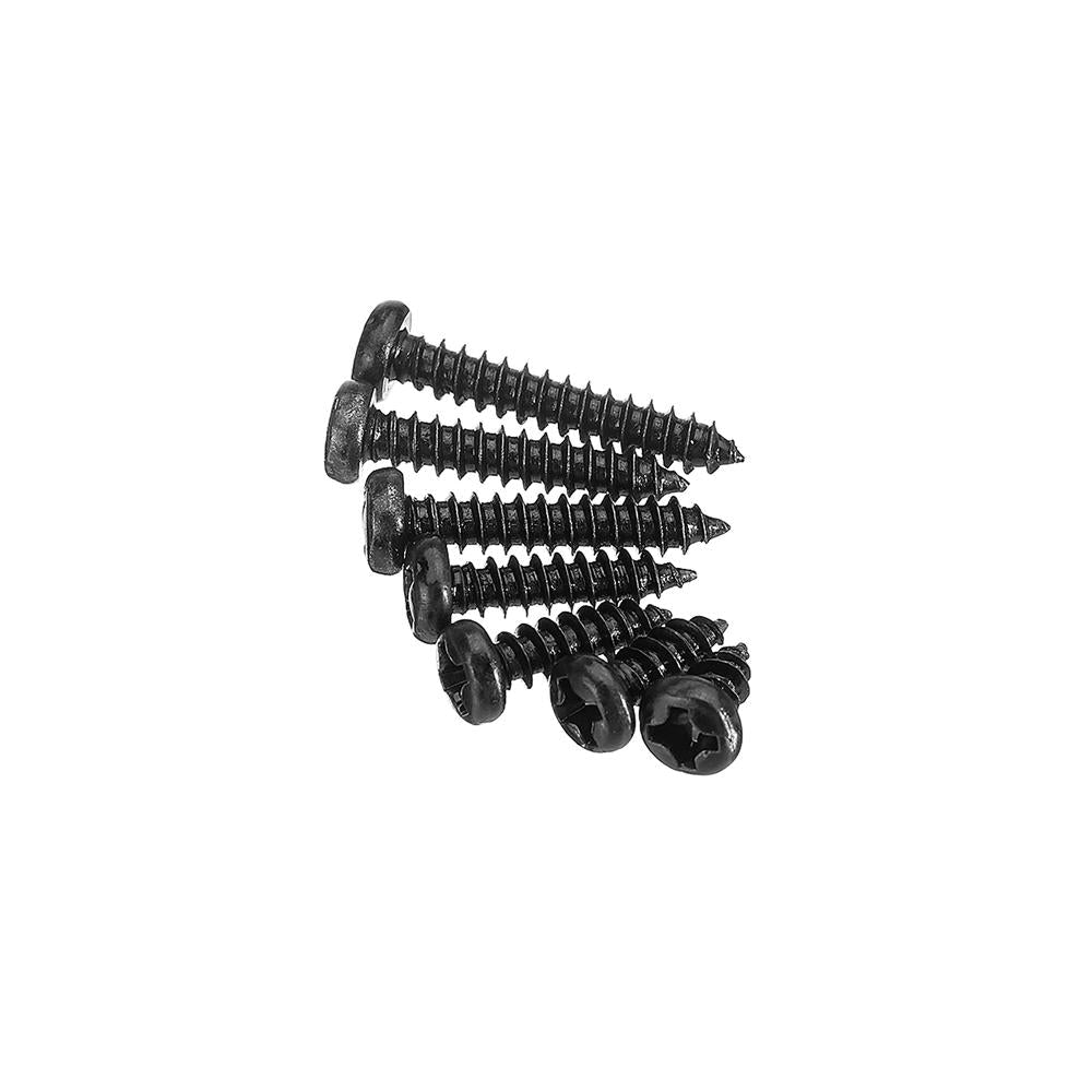M3CP1 500Pcs M3 Phillips Screw Black Zinc-Plated Carbon Steel Pan Head Self Tapping Woodworking Screws Assortment Kit