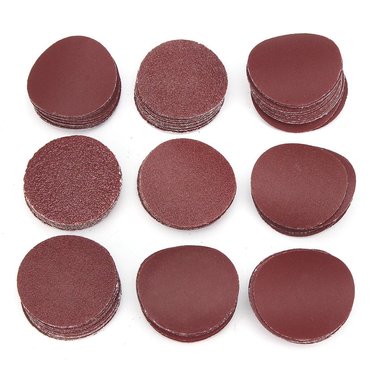 50mm Sanding Disc with 100pcs 60-2000 Grit Round Sandpaper for Polishing