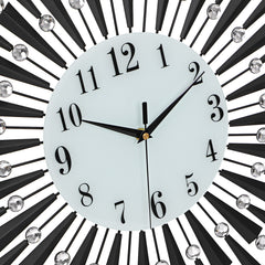 Black/Gold Iron Wall Clock Geometric Diamond Wall Clock without Battery