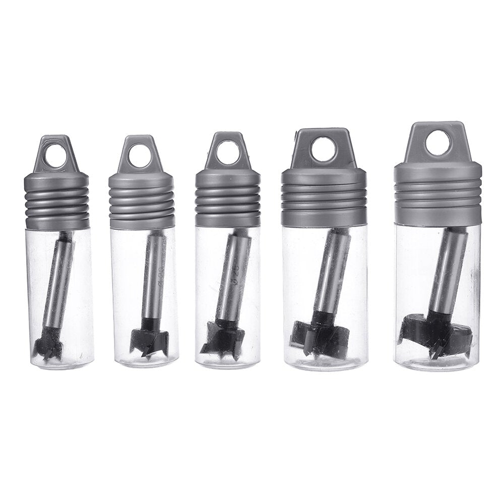 5pcs Professional Carbide Forstner Drill Bit Set 15 20 25 30 35mm Wood Auger Cutter Hole Saw For Power Tools
