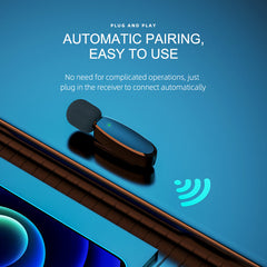 2.4 GHz Wireless Microphone Plug Play Lavalier Noise Reduction MIC Professional Recording Live Streaming Webcast Game for Camera Smart Phone