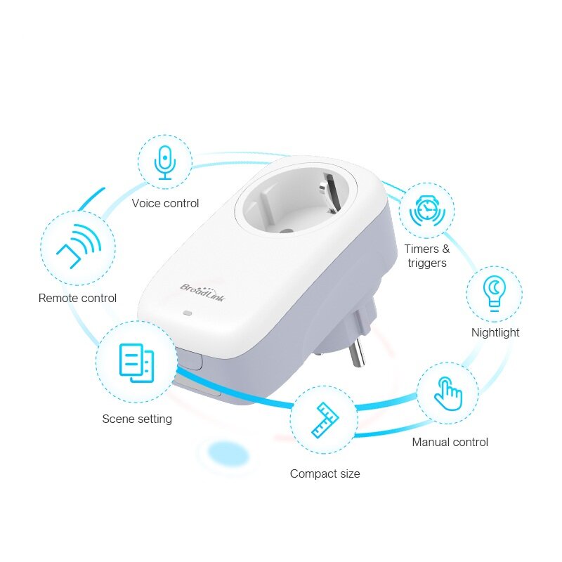 Smart WiFi Socket 16A EU Plug Remote Control Timer Adapter With Dimmable Night Light Works with Alexa Google Assistant IFTTT
