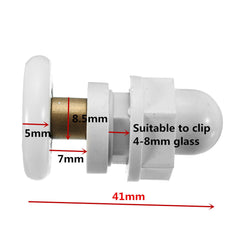 4pc Partiality Shower Bath Door Rollers Runners Wheels Pulleys