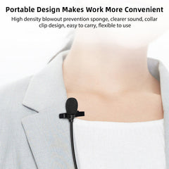 UHF Lavalier Lapel Wireless Microphone Recording Vlog for Youtube Live Interview Phone Pad PC Android Recorder DSLR