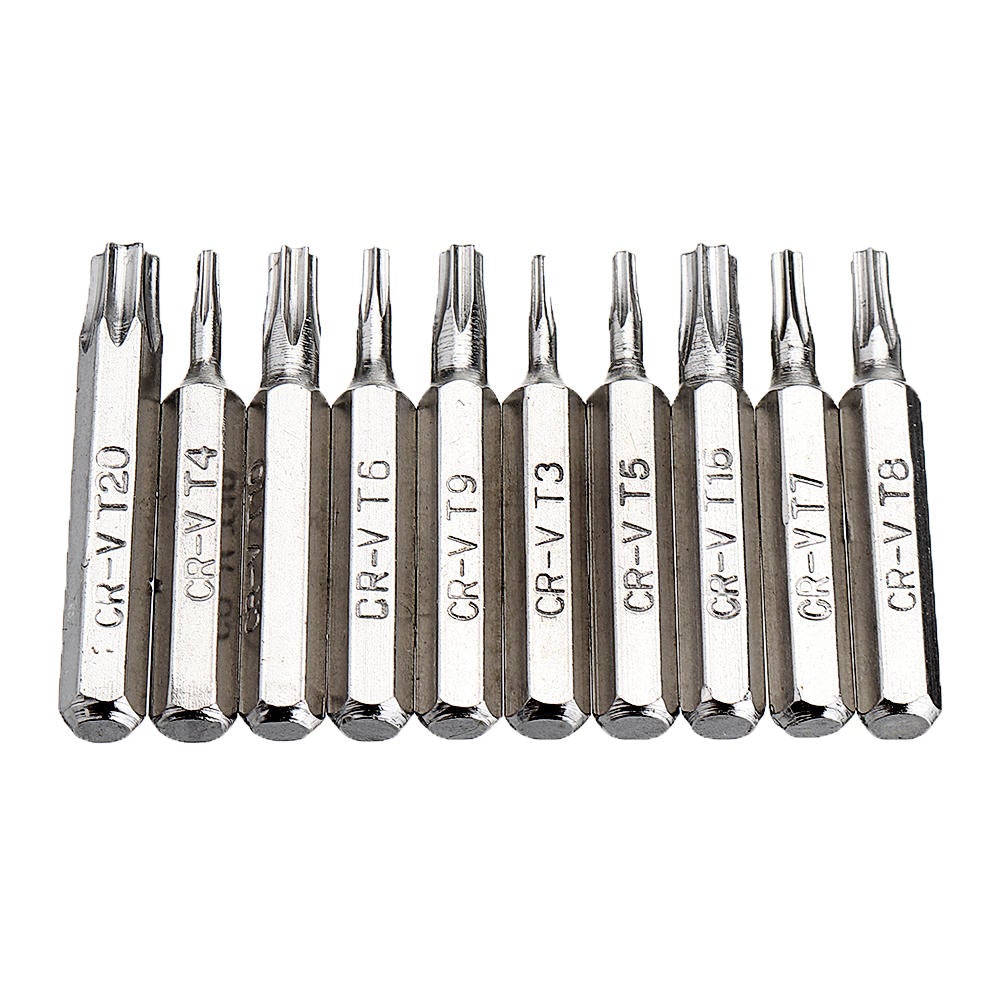 10pcs 4mm CR-V Screwdriver Bit Set Slotted Torx Batch Head Bit Mobile Phone Repair Tools Kit