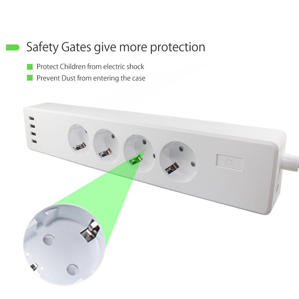WiFi Smart Socket APP Control 1.8M Powe Cable AC 100V/240V 16A Universal Fitment Fireproof Material Plug