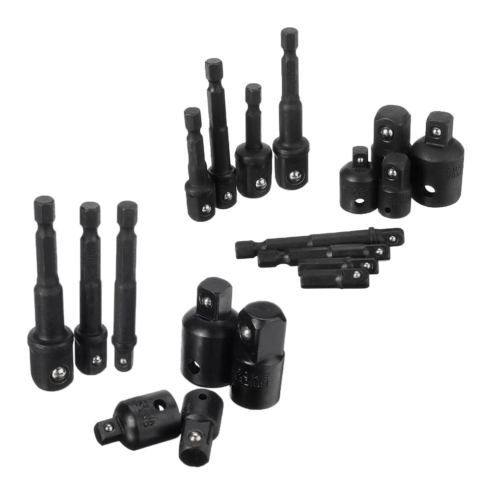 7pcs/12pcs Ratchet Wrench Socket Adapter Set Drive Socket Reducer Air Impact Adapter Wrench Extensor Rod