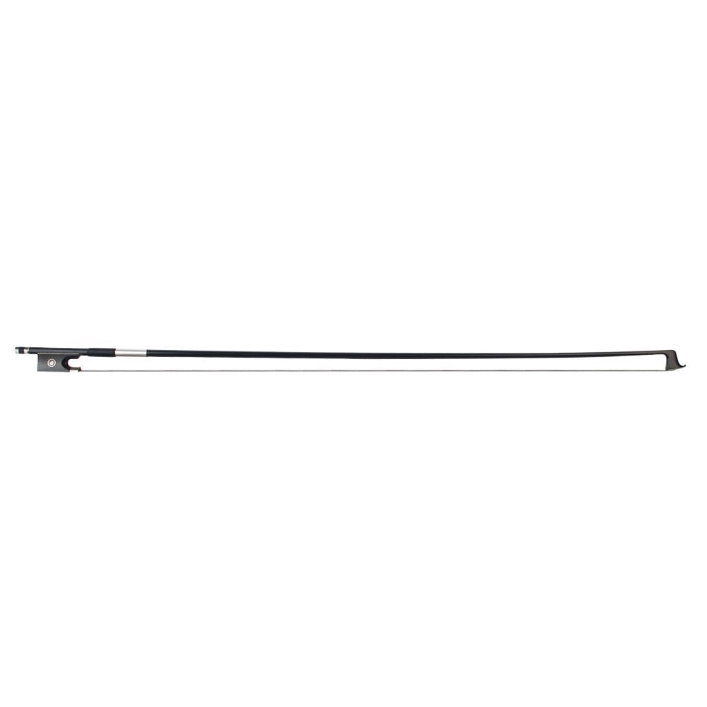 4/4 Size Violin/ Fiddle Bow Carbon Fiber Bow Round Stick AAA Grade Black Horsehair Ebony Frog Paris Eye Inlay Beginner Use