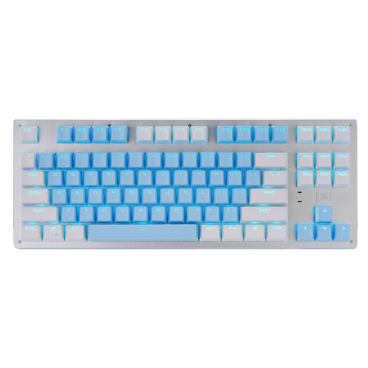 Mechanical Keyboard 87 Keys Three-Mode Wireless Bluetooth4.0 / 2.4G / Type-C Wired Blue Switch LED Backlit Gaming Keyboard for Laptop