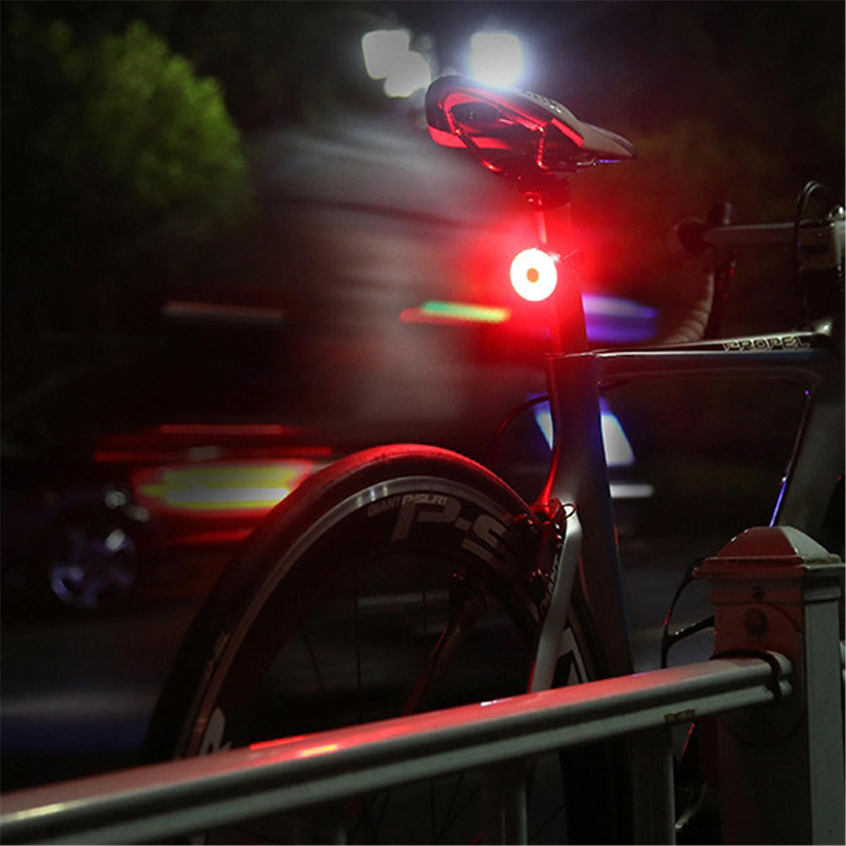 LED Cycling Rear Warning Light 5 Modes USB Rechargeable Waterproof Bike Tail Light