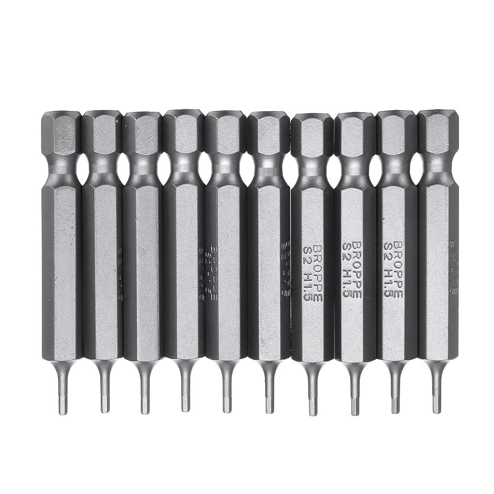 10Pcs Magnetic Hexagon Hex Screwdriver Bits H1.5/H2/H2.5/H3/H4/H5/H6 1/4 Inch Hex Shank Screwdriver Set For Bosch