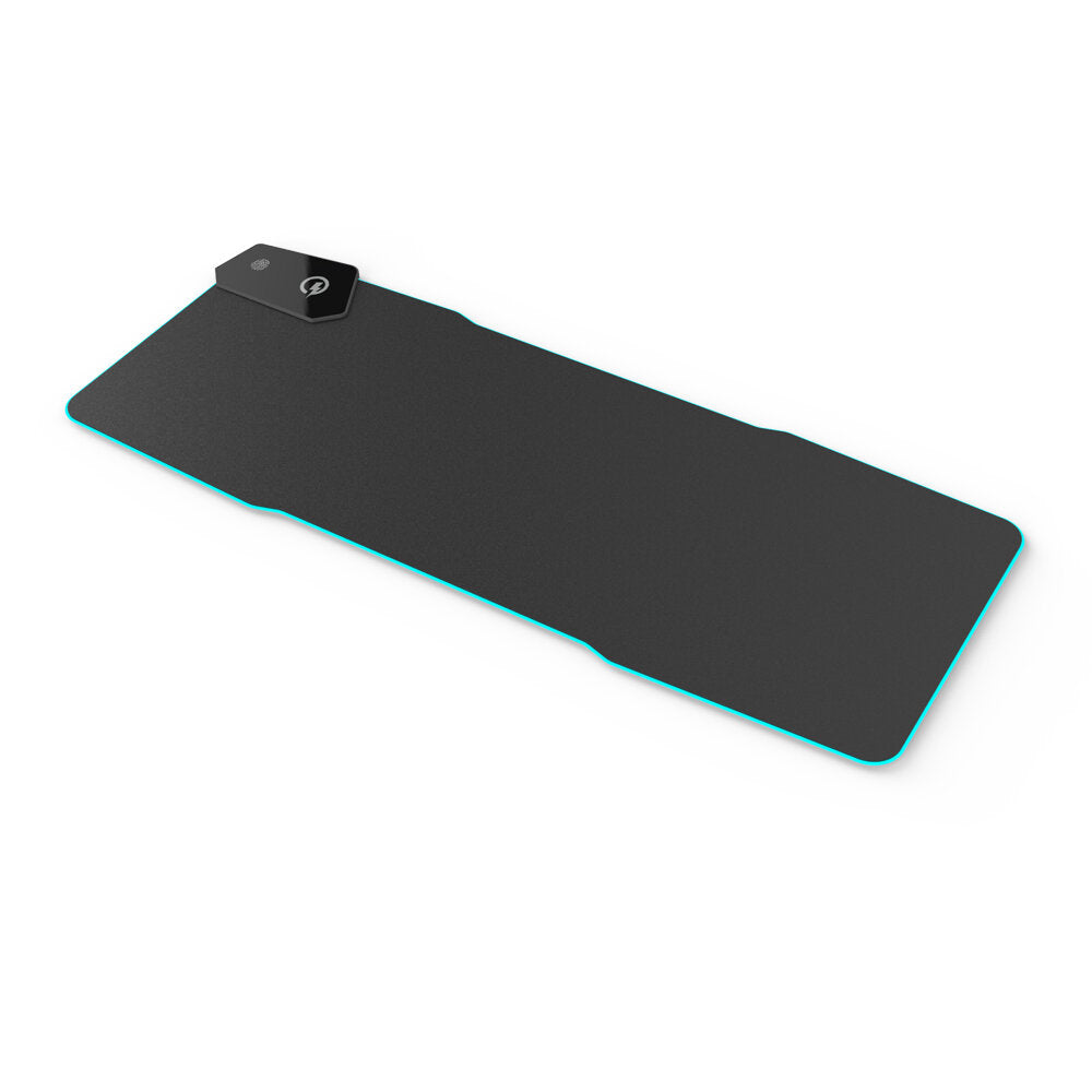 RGB Wireless Charging Mouse Pad Waterproof Fabric Surface Anti-Slip Rubber Base Type-C Wired Computer Keyboard Mouse Pad for PC Laptop Gamer