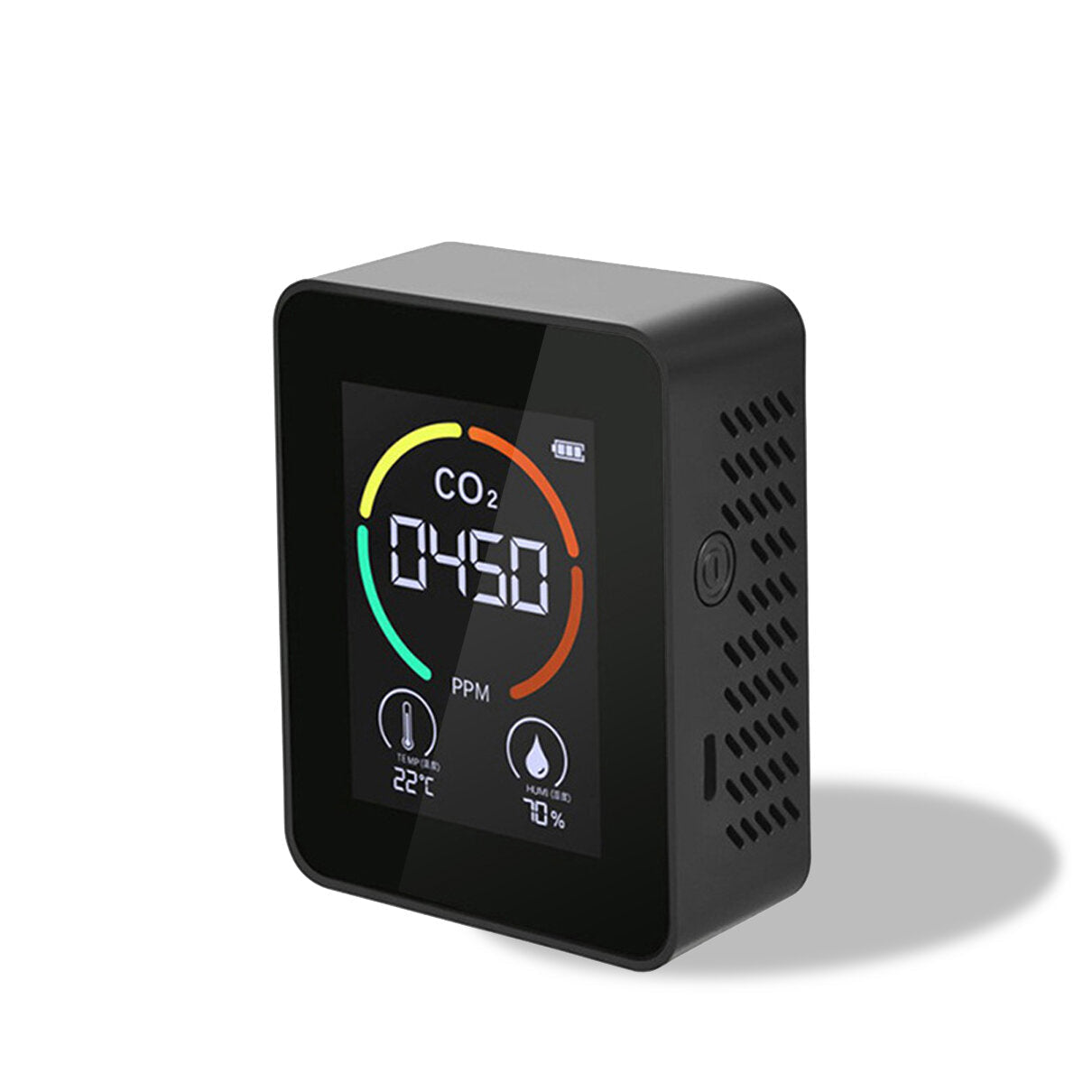 Temperature Humidity Detector LCD Digital Display Air Quality Monitor 5In1 HCHO TVOC CO2