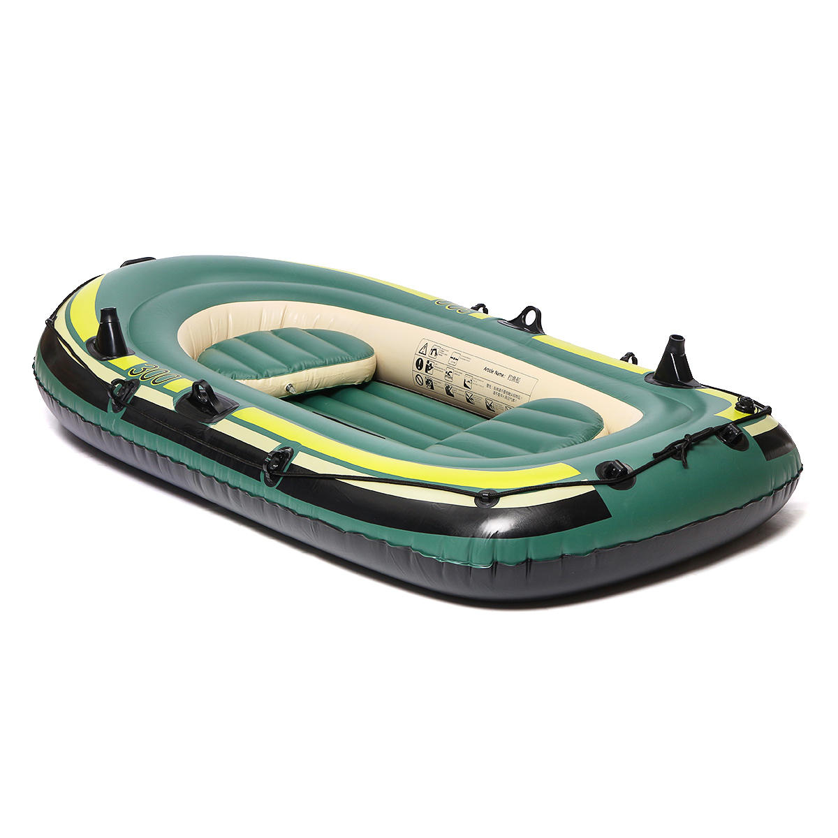 3 Person Inflatable Boat Set Raft Air Canoe Kayak Dinghy Fishing Rafting Water Outdoor Sport
