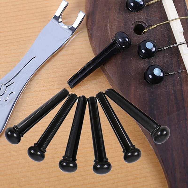Guitar Parts 1PC Guitar Saddle/Guitar Nut/Pin Puller 12 PCS Bridge Pins