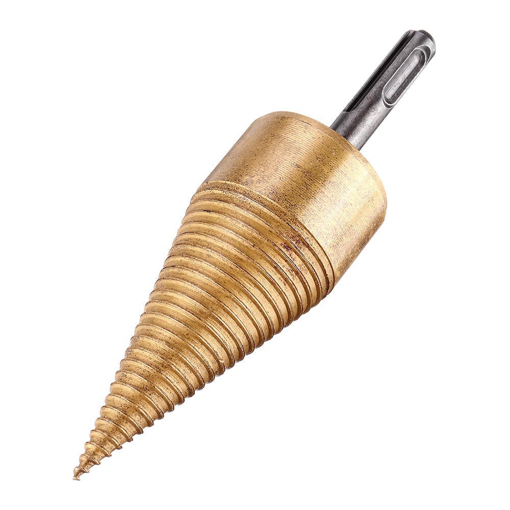 32/42mm Titanium Coated HSS Firewood Splitter Drill Bit Wood Drilling Tools Chopper Breakers