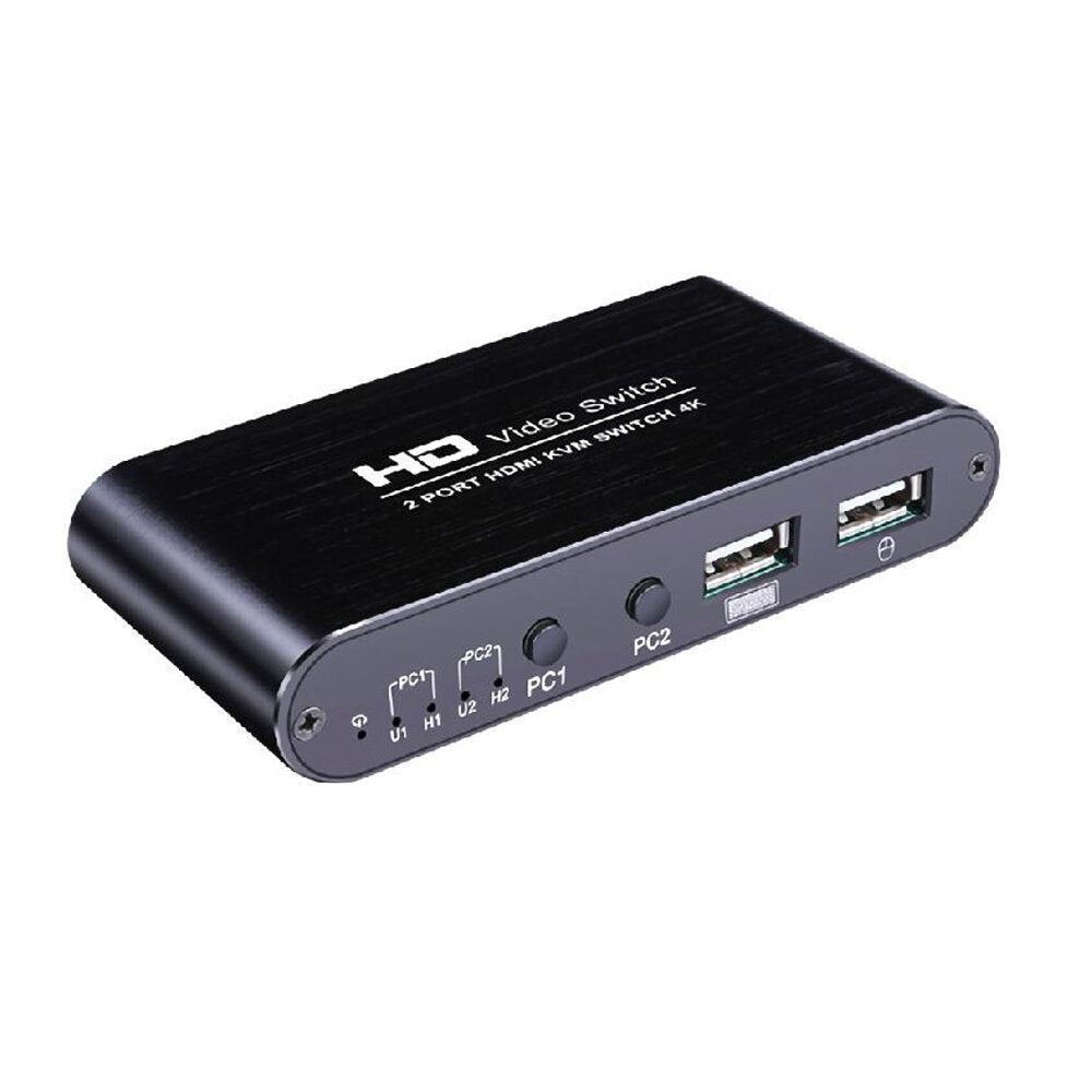 HD Video Switch 2 Port HDMI KVM Switch 4K Share Switcher Splitter Box to Share Printer Keyboard Mouse
