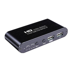 HD Video Switch 2 Port HDMI KVM Switch 4K Share Switcher Splitter Box to Share Printer Keyboard Mouse