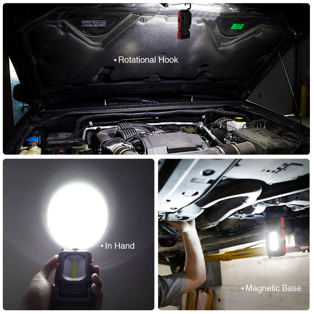 5 in1 LED + COB Dual Light Magnetic Antenna Picker Work Light