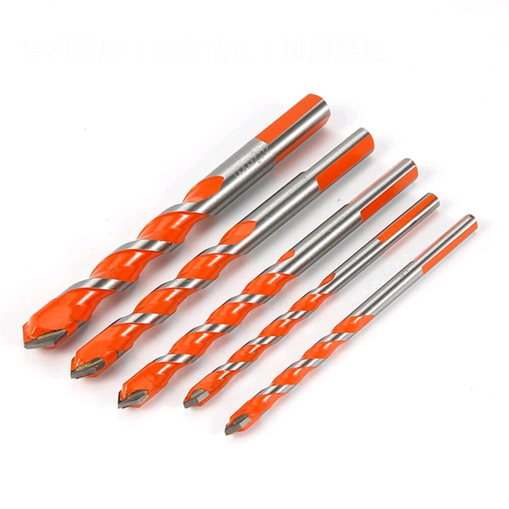 5pcs Ceramic Tile Stainless Steel Drill Carbide Overlord Drill Wall Hole Drilling Electric All-powerful Hand Drill Bit