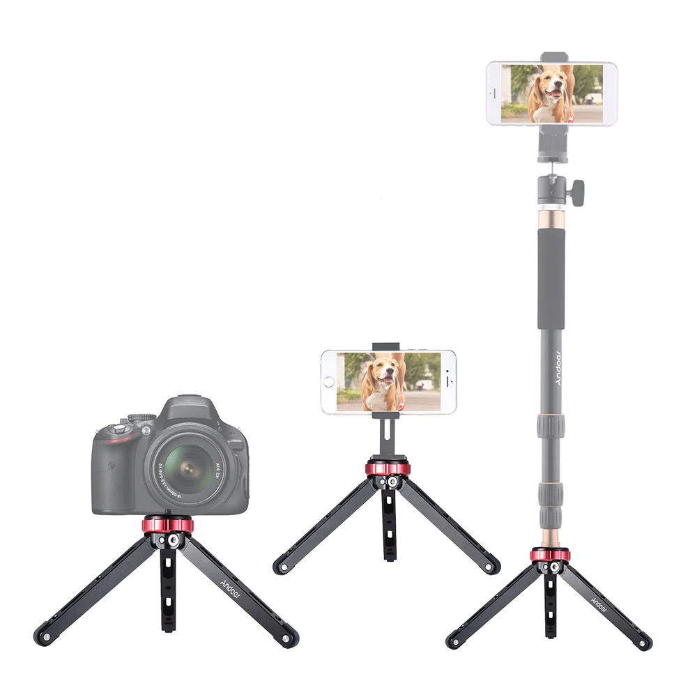 Portable Tabletop Tripod Mini Mobile/Camera Photography Bracket with 1/4" Screw Mount