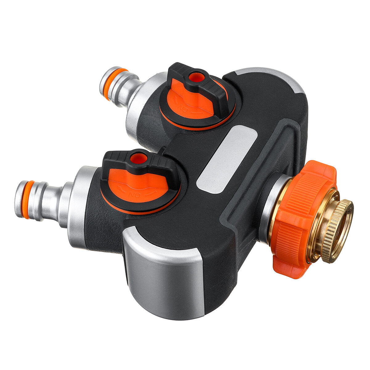 Hose Splitter Water Quick Connector Irrigation 2 Way Tap Garden With Swith 4 Gasket