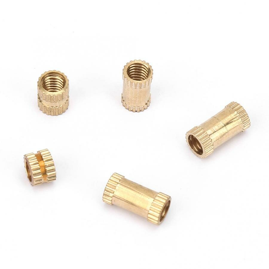450Pcs M2 M3 M4 Brass Knurled Thread Nuts Insert Embedment Nuts Assortment Kit