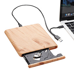 External Optical Drive Wood Grain Type-C Mobile External DVD-RW Burner external USB3.0 DVD/CD/VCD Support WinXP/7/8/10