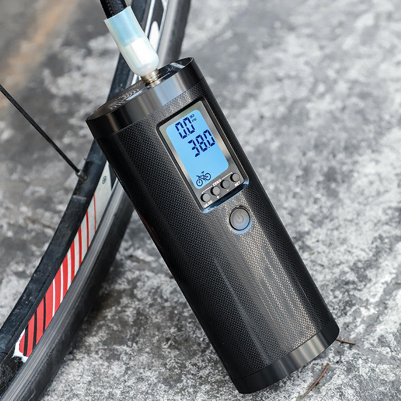 Electric Air Pump Mini Portable USB Charging Bicycle LED Light Power Bank