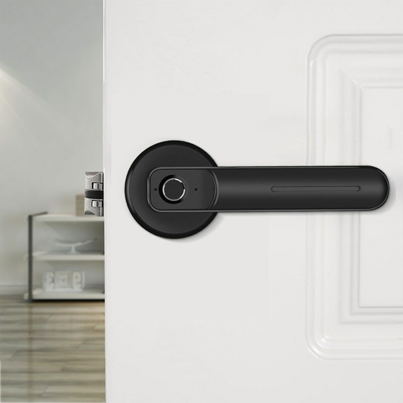Electronic Fingerprint Door Lock Sensitive Smart Digital Door Handle Lock for Hotel Home Office