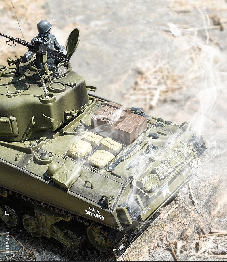 2.4G US Sherman M4A3 Upgraded RC Car Tank Vehicle Models