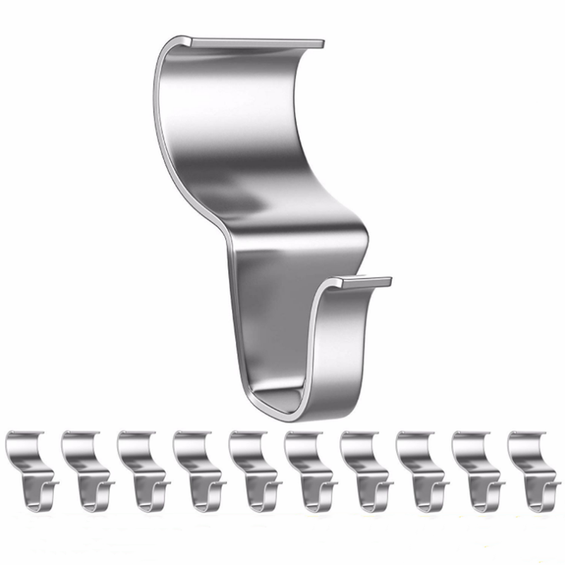 10Pcs Vinyl Siding Hooks Hanger Stainless Steel No-Hole Needed Vinyl Siding Clips for Hanging Home Outdoor Decorations