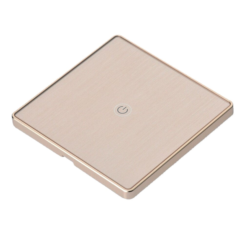 Wifi 1Gang Smart Switch EU Standard Metal Frame Wire Drawing Light Control Switch WF-WS011 100-240V 2.4 GHz