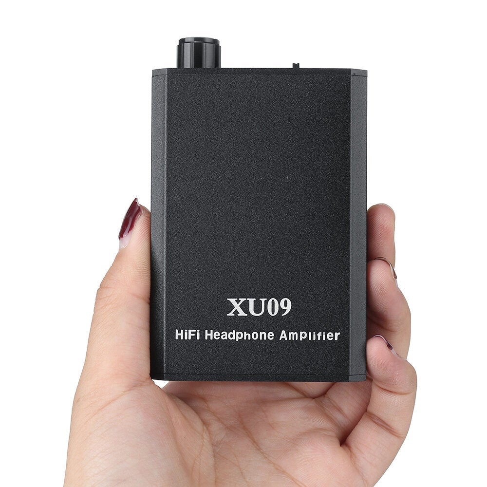 Earphone Amplifier Rechargeable High Performance Stereo XU09 Portable Headphone Amplifier Built-in Battery for Laptop PC
