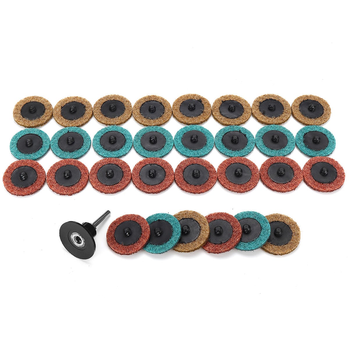 15/30/45Pcs 2 Inch Sanding Discs Set Polishing Pad Non-woven Cloth Abrasive Tools