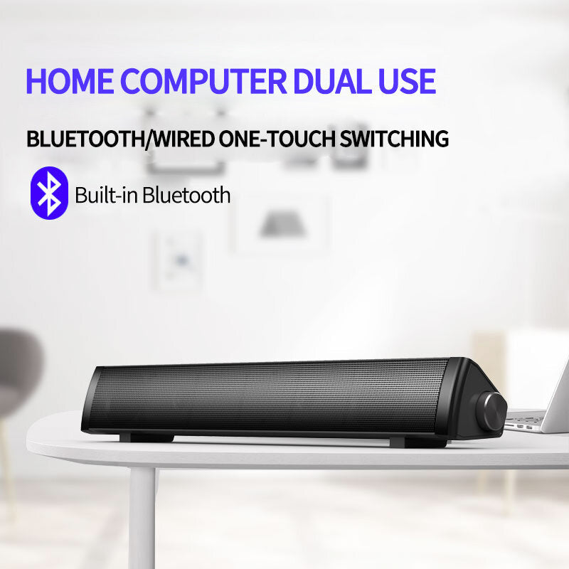 Computer Audio Desktop Wireless Bluetooth Speaker Subwoofer Bass Surround Sound Box for PC Laptop Tablet MP3 MP4
