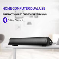 Computer Audio Desktop Wireless Bluetooth Speaker Subwoofer Bass Surround Sound Box for PC Laptop Tablet MP3 MP4