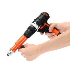 Upgraded Electric Rivet Nut Gun Cordless Riveting Tool Drill Adapter for Electric Drill