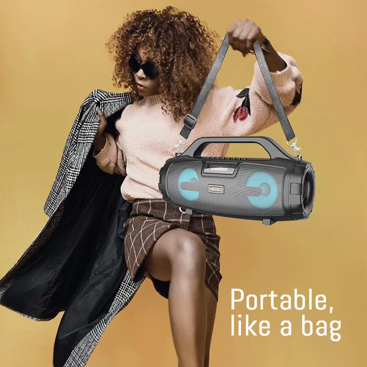 Portable Bluetooth 5.1 Speakers Wireless Stereo Bass Support USB TF Radio Outdoor Stereo HiFi