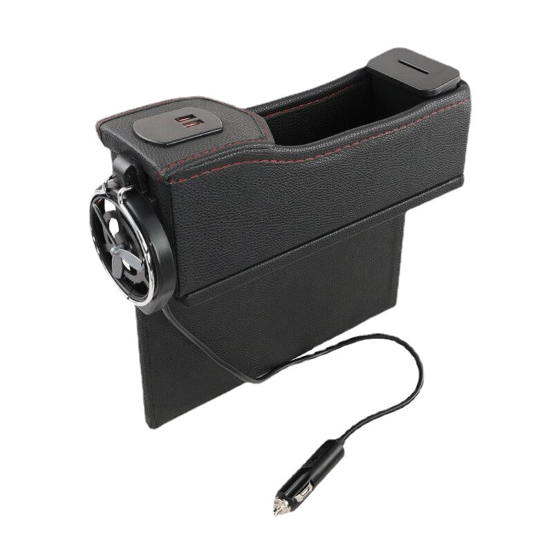Car Seat Gap Storage Box Multifunctional Left/ Right USB Charging Leather