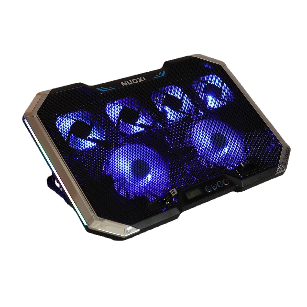 LCD Screen Notebook Cooler 6 Fan 6 Light Key Controlled RGB luminescence Computer Cooling Base Laptop Cooling Pads